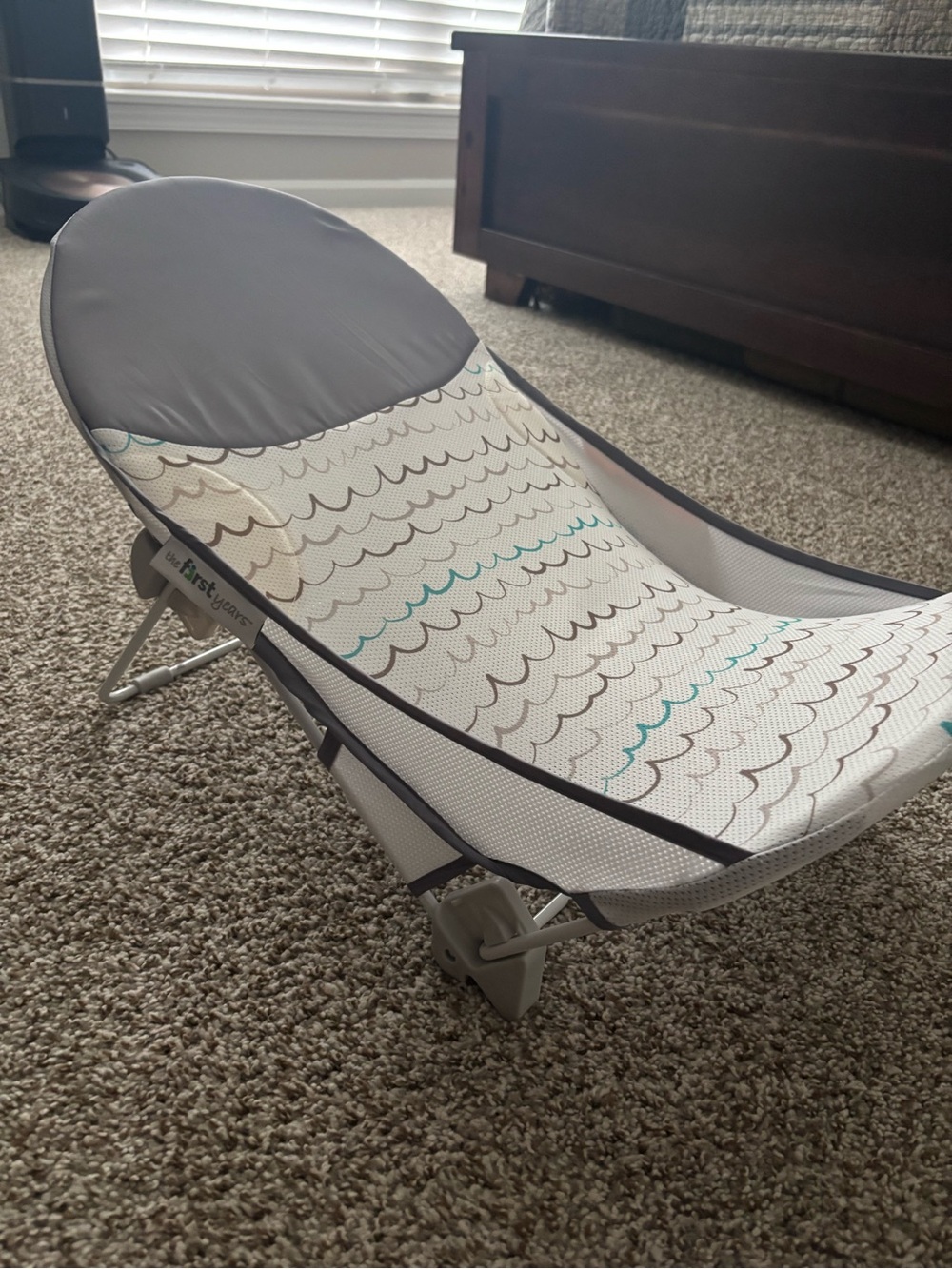 First Years Baby Bather- Gray & White Pattern